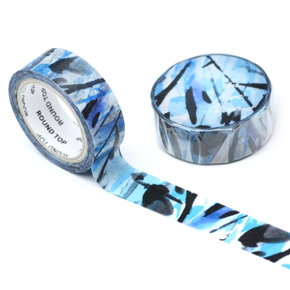 Round Top Rainy Day Washi Tape Atelier Noir- マスキングテープ 雨の日