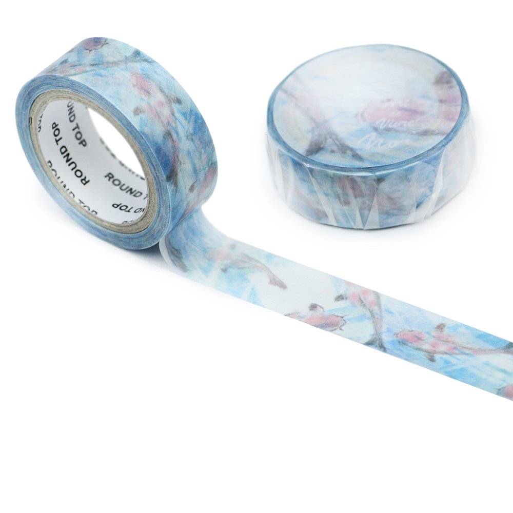 Round Top Carp Koi Fish Washi Tape Atelier Noir- マスキングテープ 游ぐ鯉