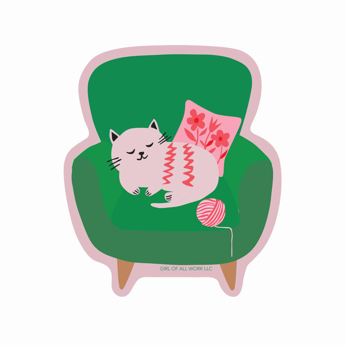 Cat Vinyl Stickers - Set of 3