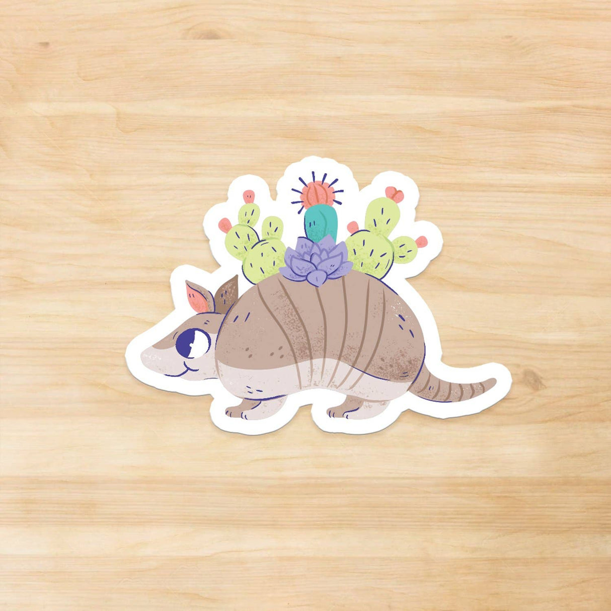 Armadillo Garden Vinyl Sticker