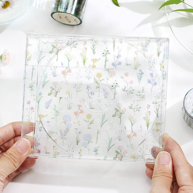 Cinta adhesiva transparente PET con patrón Flourish BGM