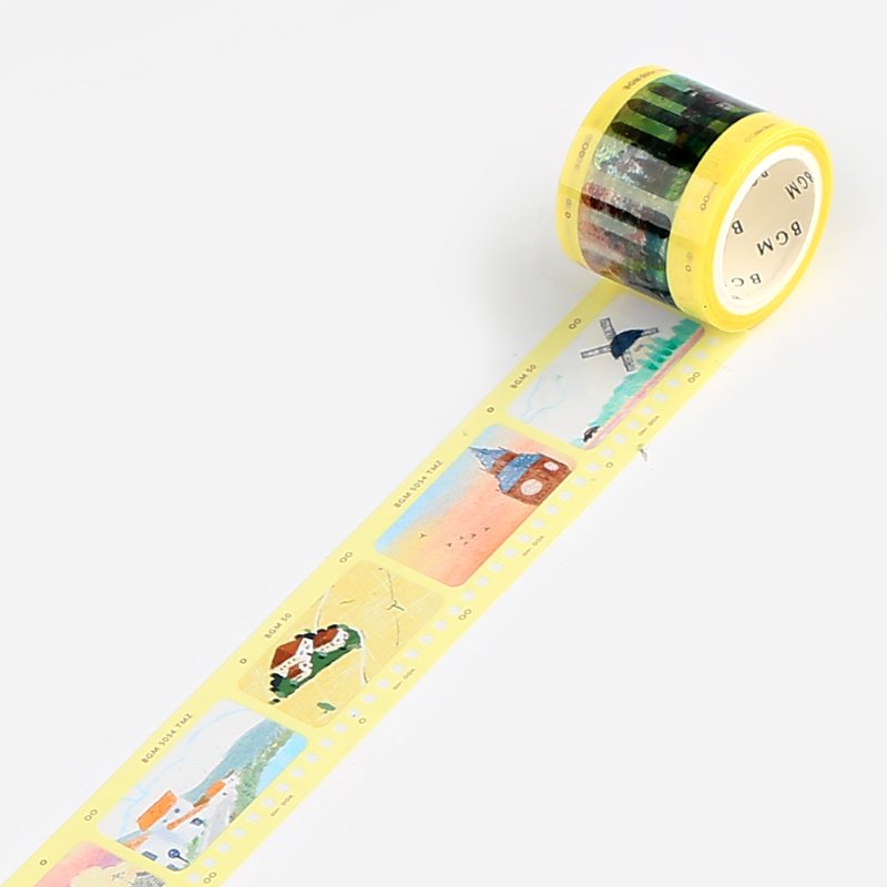 Light Yellow Film Washi Tape Clear BGM