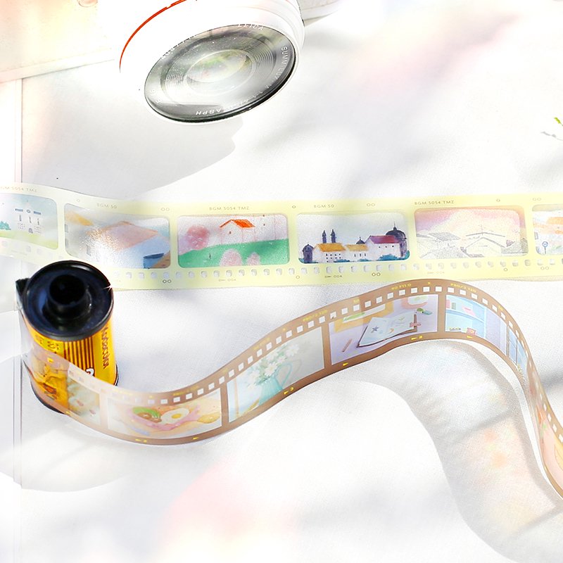 Light Yellow Film Washi Tape Clear BGM