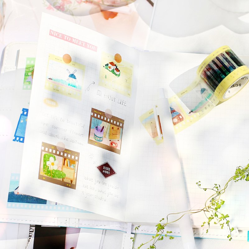 Light Yellow Film Washi Tape Clear BGM