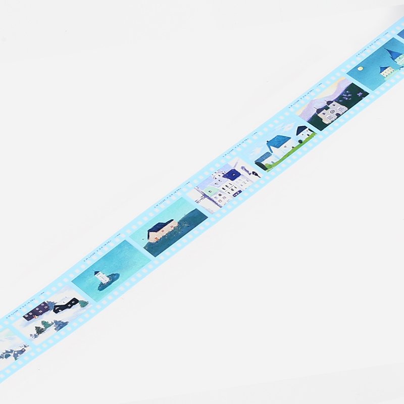 Light Blue Film Washi Tape Clear BGM