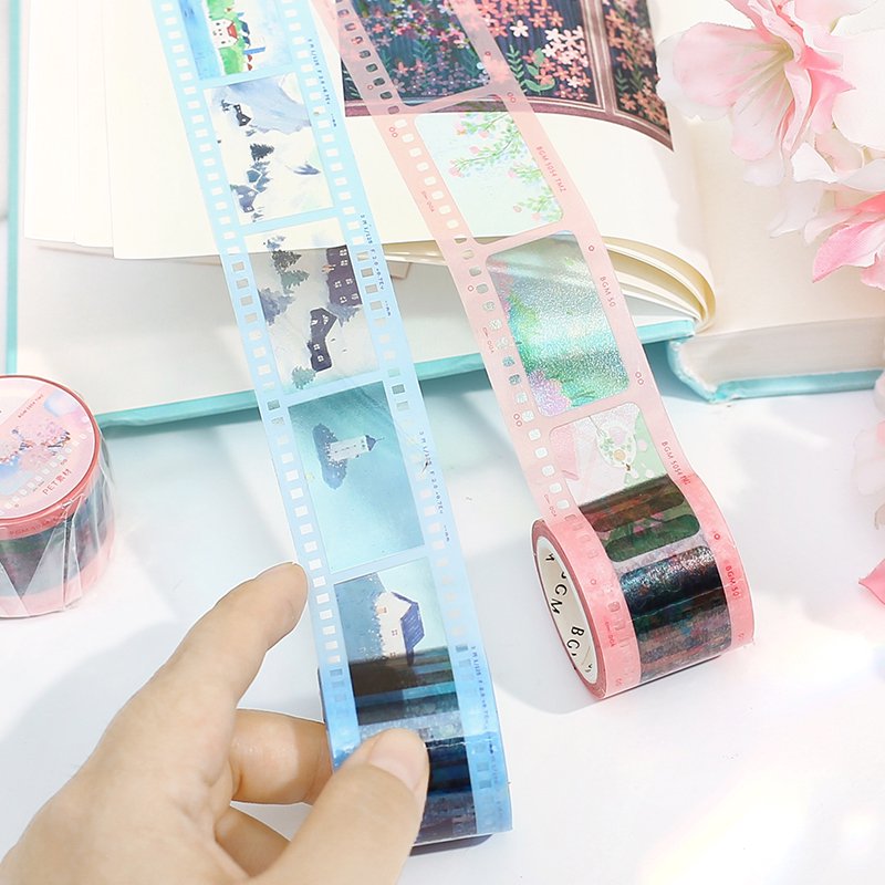 Light Blue Film Washi Tape Clear BGM