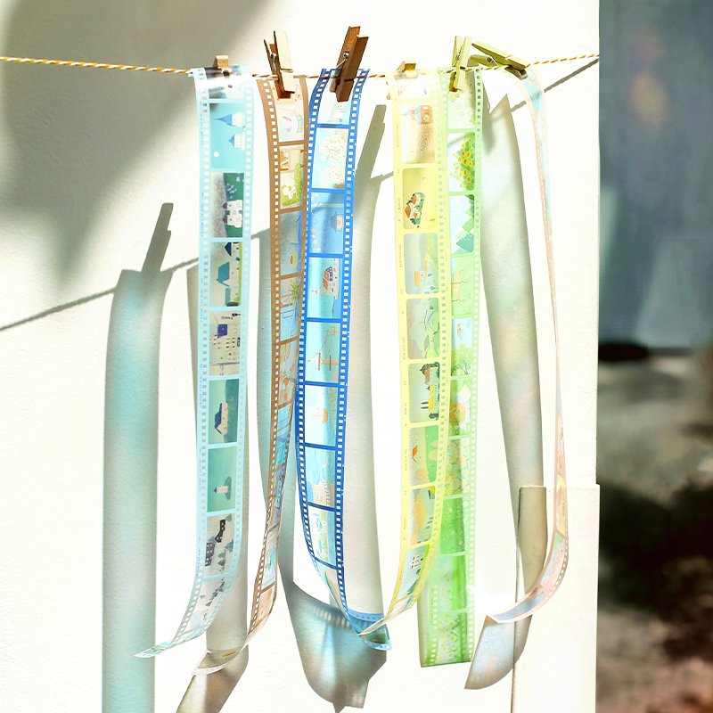 Light Blue Film Washi Tape Clear BGM