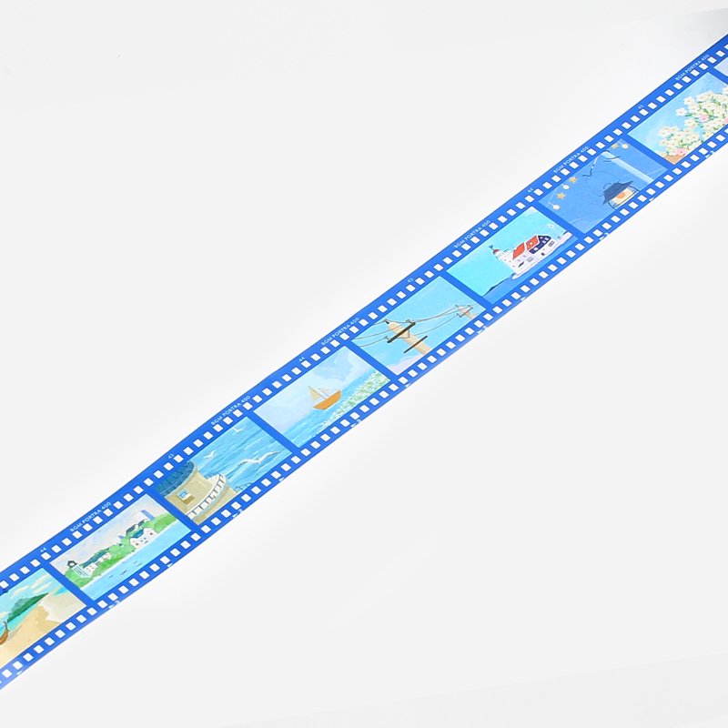 Ultramarine Blue Film Washi Tape Clear BGM