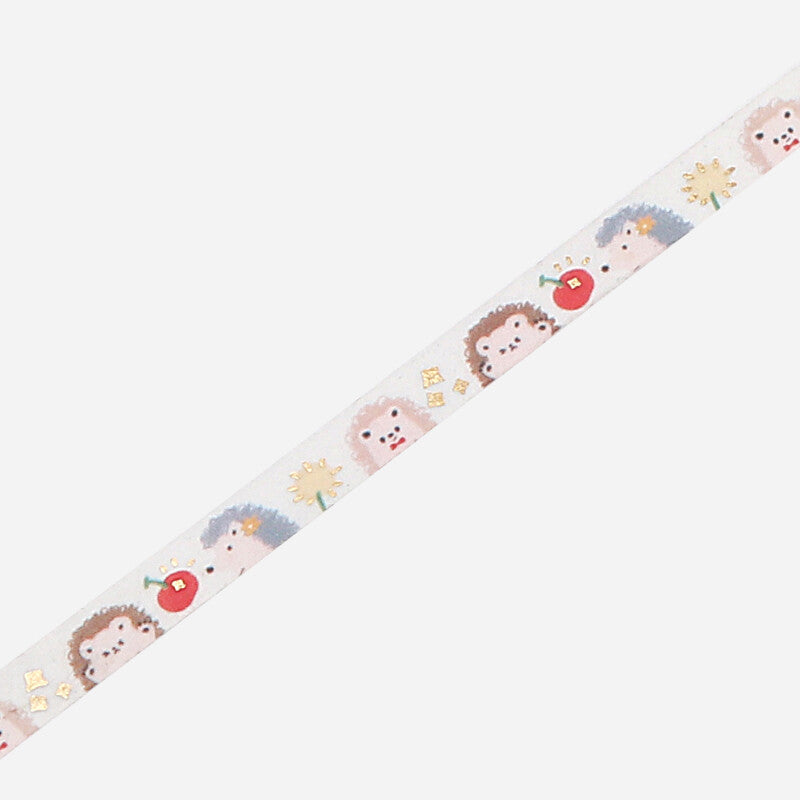 Hedgehog Slim Washi Tape BGM