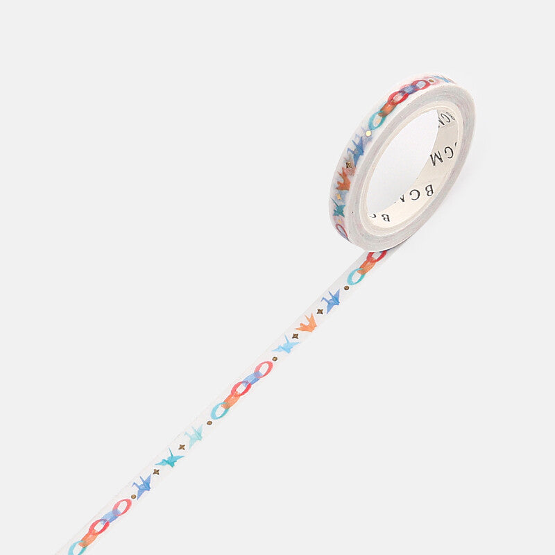 Cinta adhesiva washi fina con miles de grullas de papel