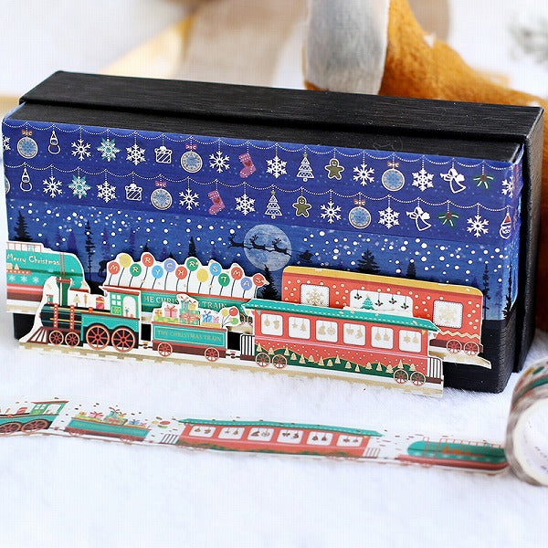 Snow Night Santa Sleigh Washi Tape Foil BGM