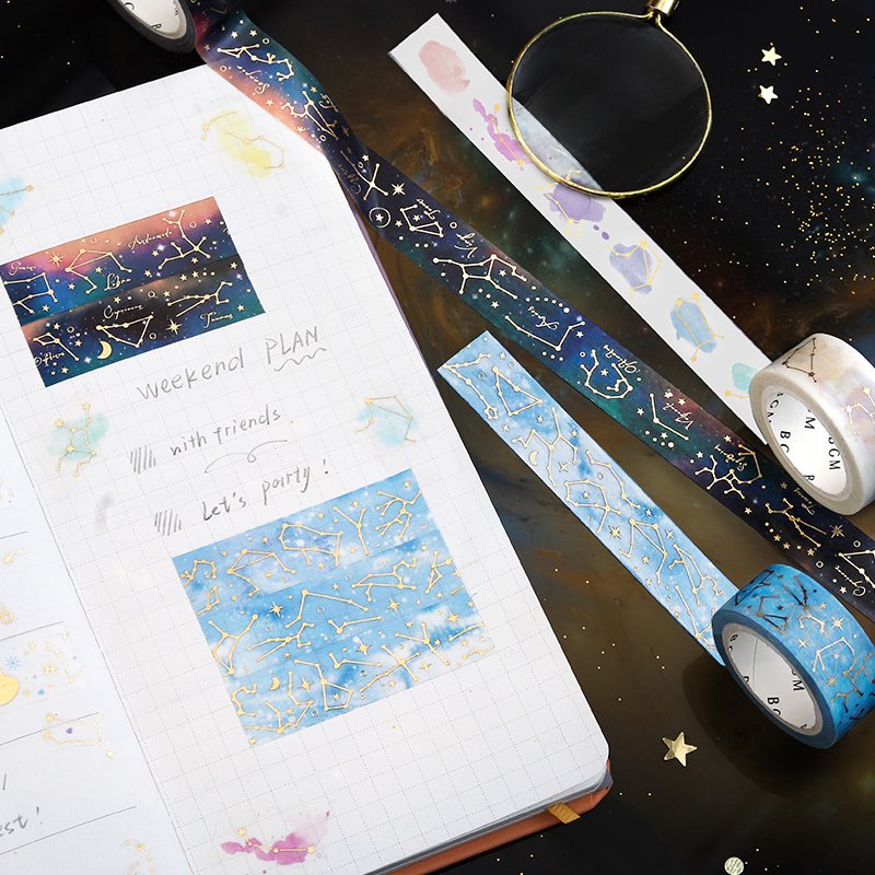 Aozora Constellation Washi Tape Foil BGM