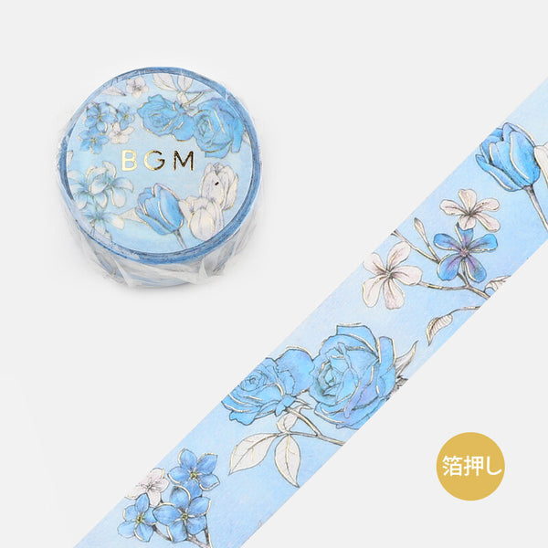 Vintage Floral Blue Washi Tape