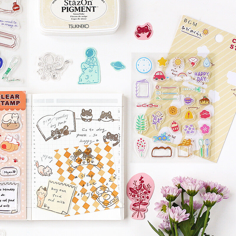 Writing Papers & Envelope BGM Clear Stamp Set