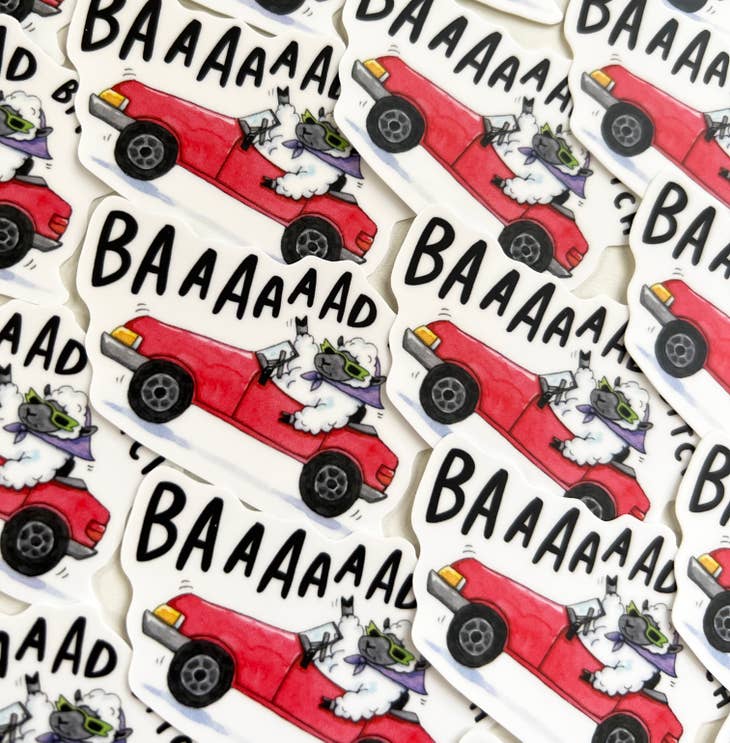 Pegatina de oveja mala perra