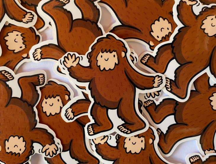 Pegatina mini de Bigfoot