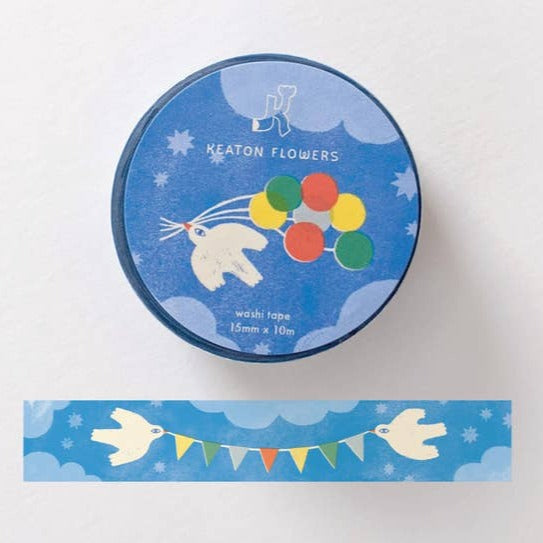 Bird Celebration Washi Tape Keaton Flowers