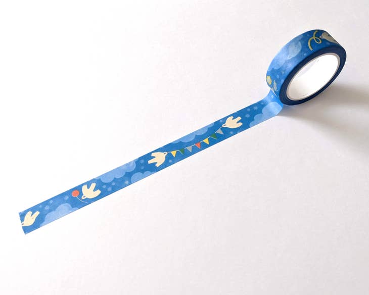 Bird Celebration Washi Tape Keaton Flowers