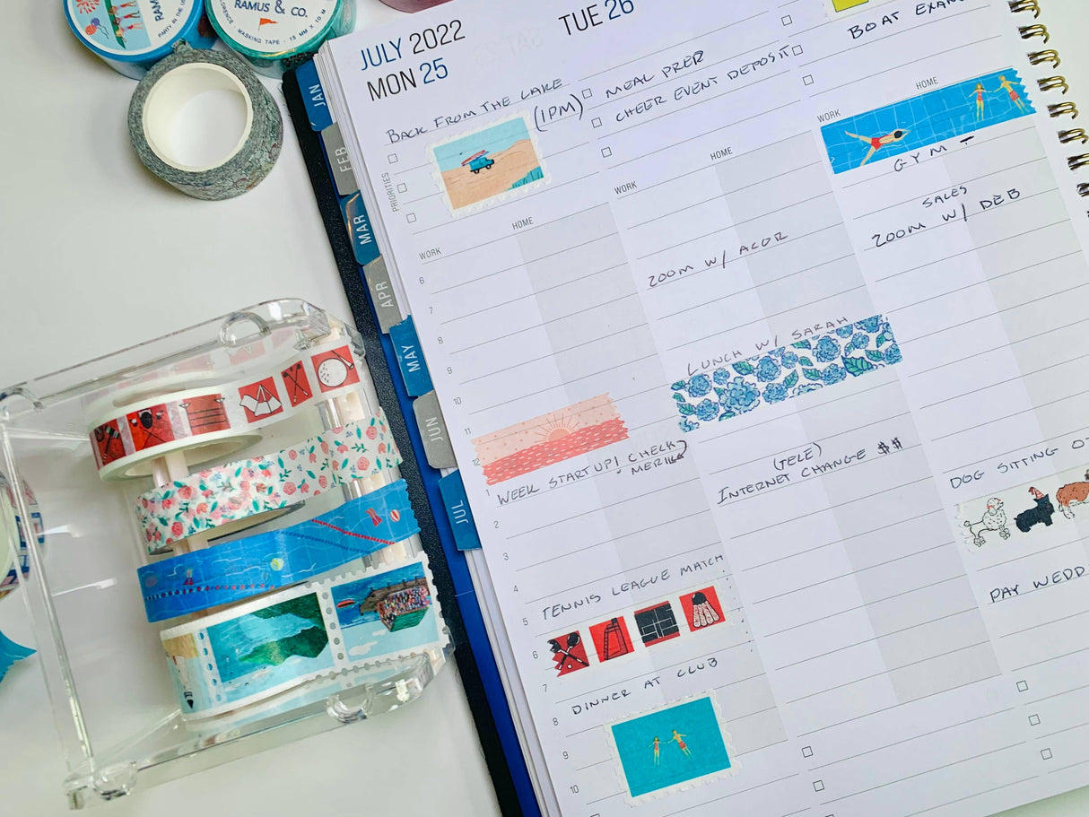 Cinta washi con conejitos elegantes