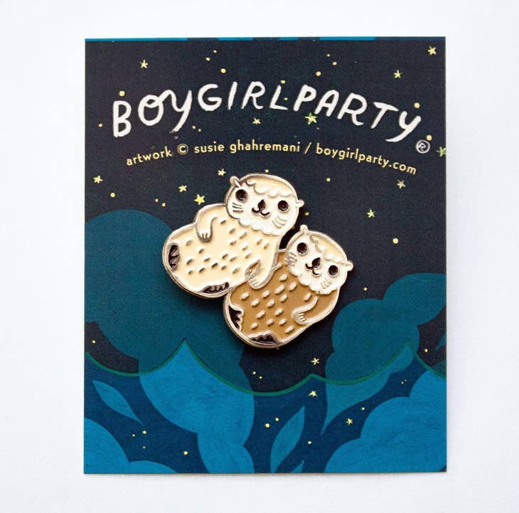 Brass Otters Enamel Pin