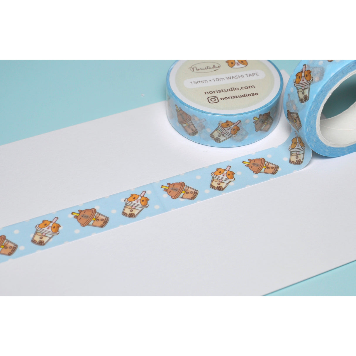Bubu and Moonch Bubble Tea Washi Tape Noristudio