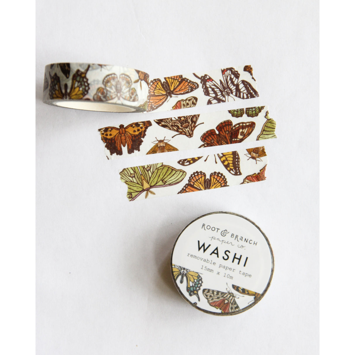 Butterfly and Moth Washi Tape by Root & Branch Paper Co