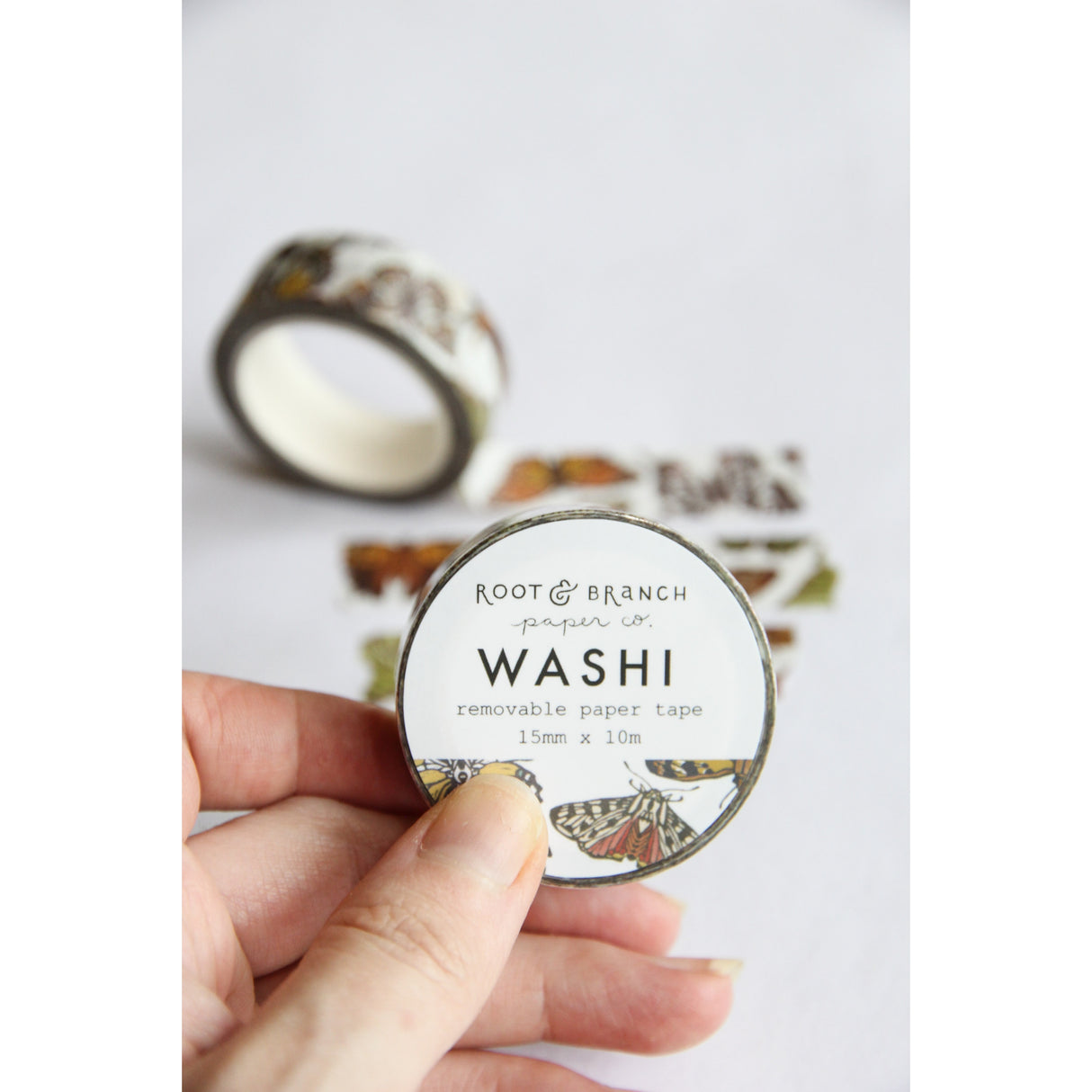 Butterfly and Moth Washi Tape by Root & Branch Paper Co