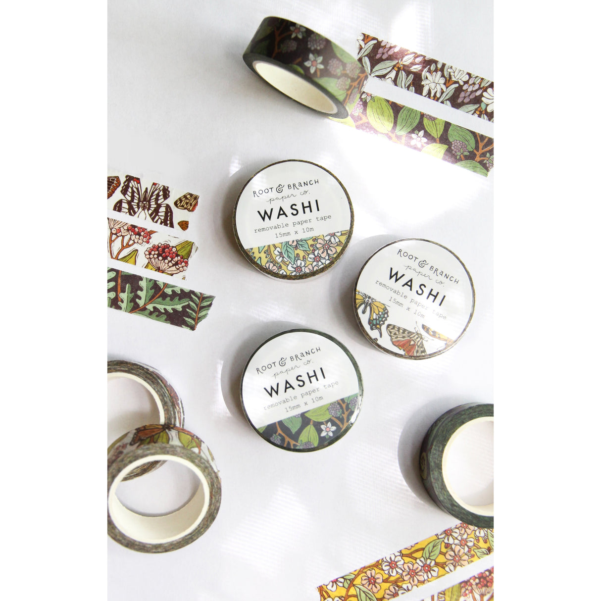 Butterfly and Moth Washi Tape by Root & Branch Paper Co