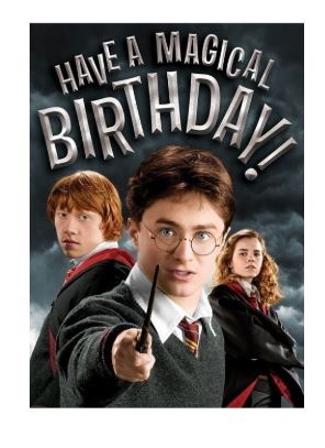 Harry Potter Embossed Birthday Card - Have a magical birthday!!