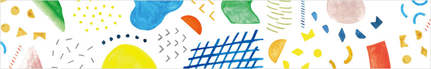 Parts Abstract Art Soda Washi Tape. Transparent PET film tape which is easy to re-stick.