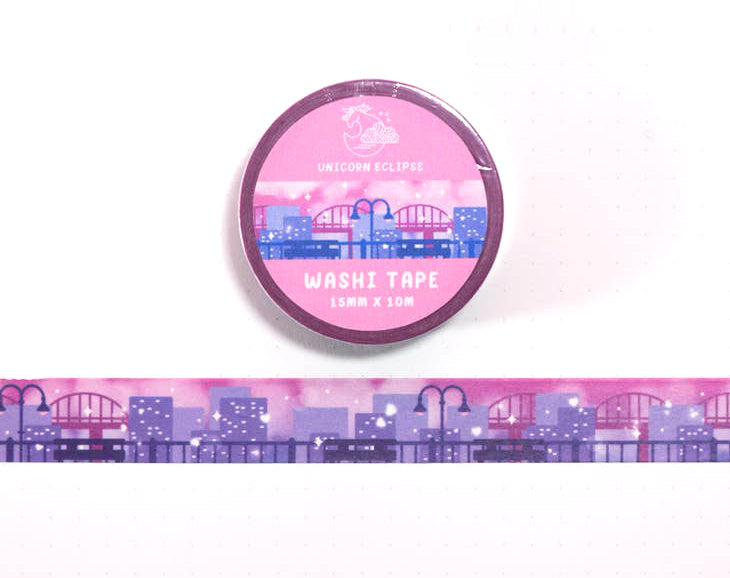 Unicorn Eclipse - City Skyline Washi Tape