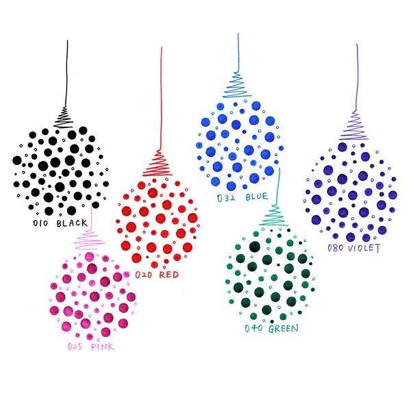 Kuretake ZIG Clean Color Dot Dual-Tip Markers 6/pkg