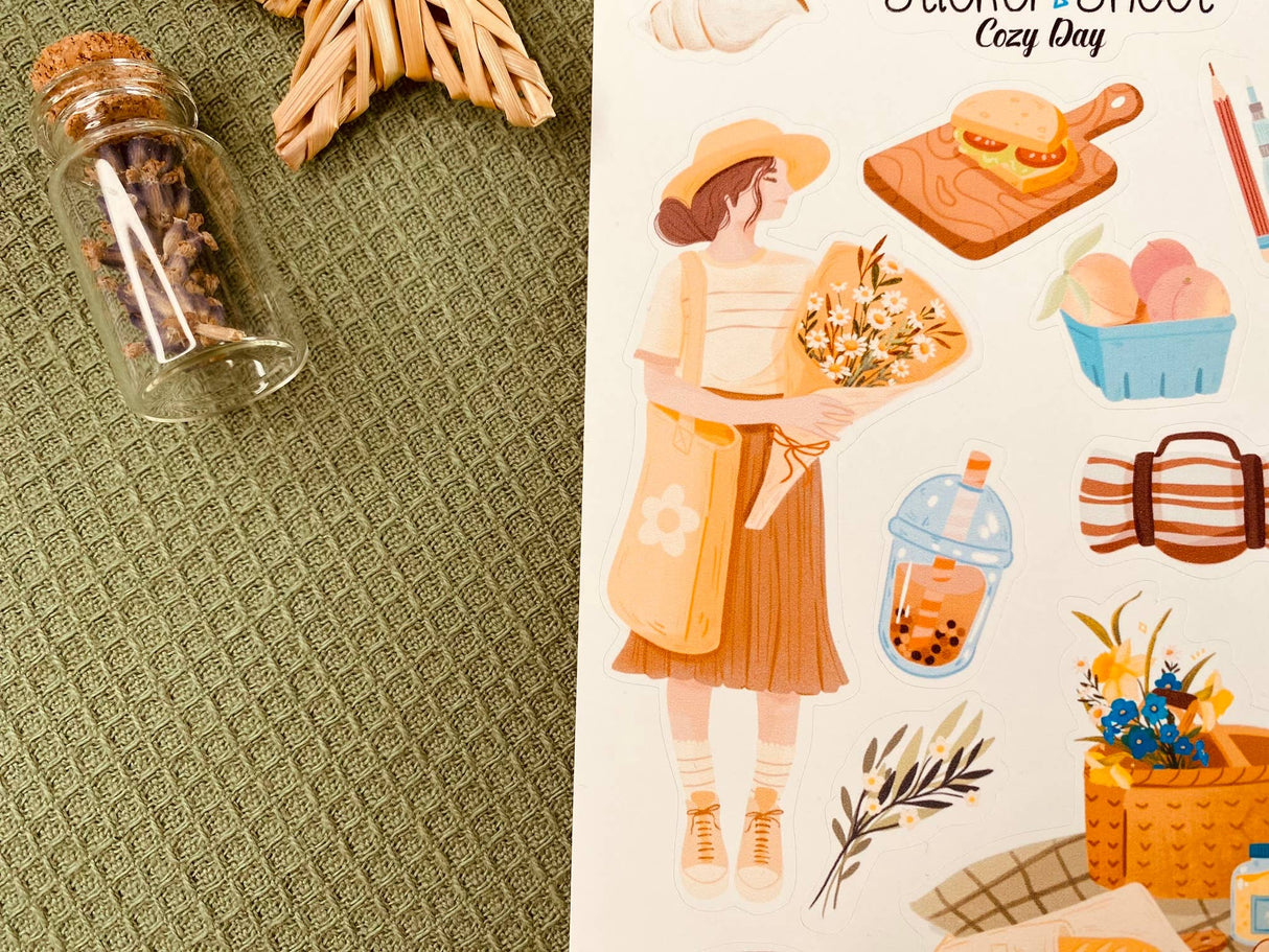 Cozy Day Planner Sticker Sheet