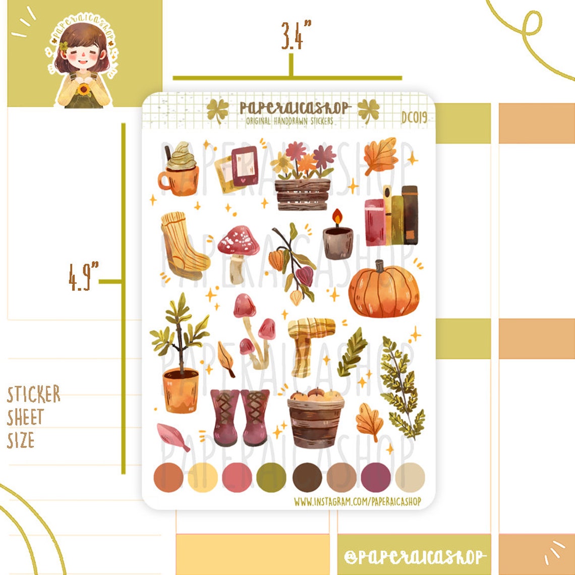 PaperaicaShop Hello Autumn Planner Stickers