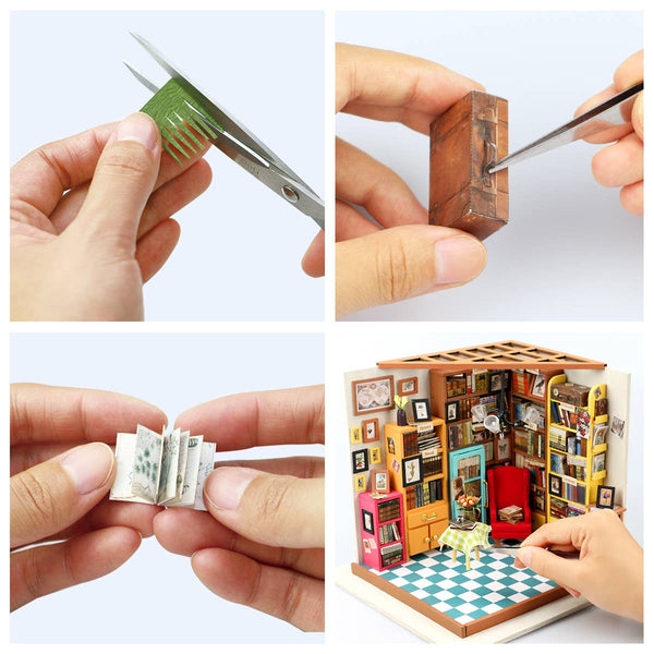 DIY 3D Wooden Puzzle Miniature House Sam's Study