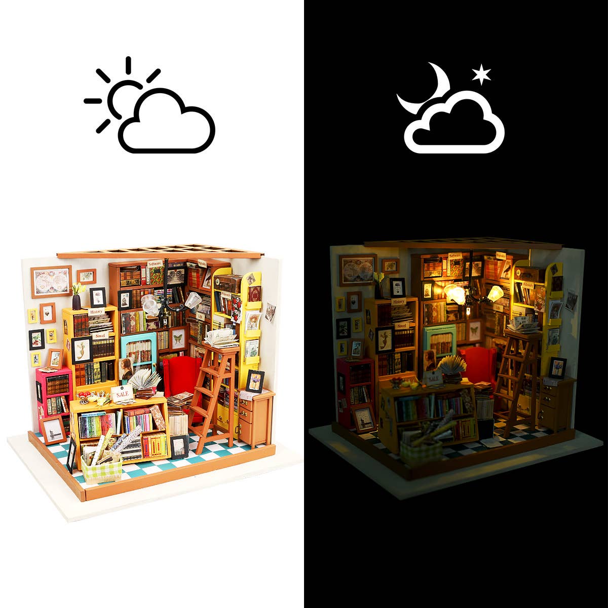 DIY 3D Wooden Puzzle Miniature House Sam's Study