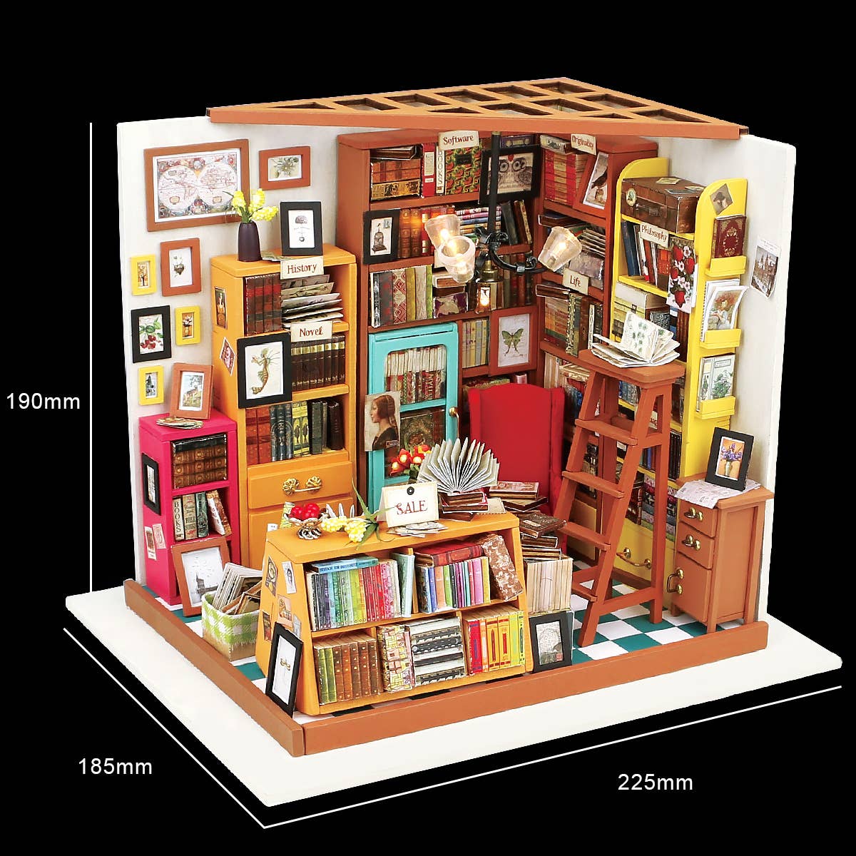 DIY 3D Wooden Puzzle Miniature House Sam's Study