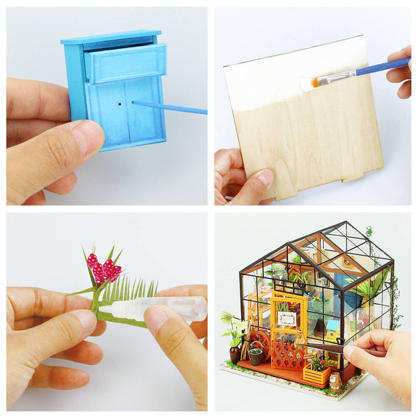 3D DIY Wooden Educational Toys Showcase Miniature Doll House