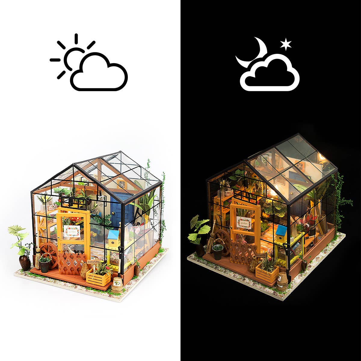 DIY 3D Wooden Puzzle Miniature House Cathy's Flower House