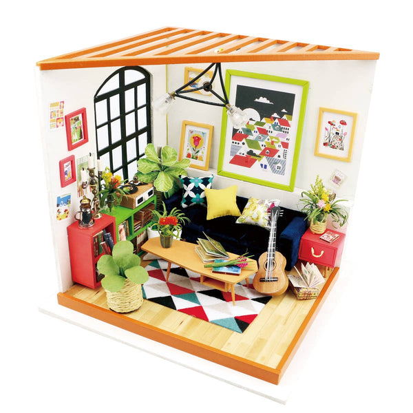 1:24 Classroom Miniature Dollhouse kit Assemble Roombox Wooden Model  Building Doll House Furniture Christmas Gift Toys For Boys