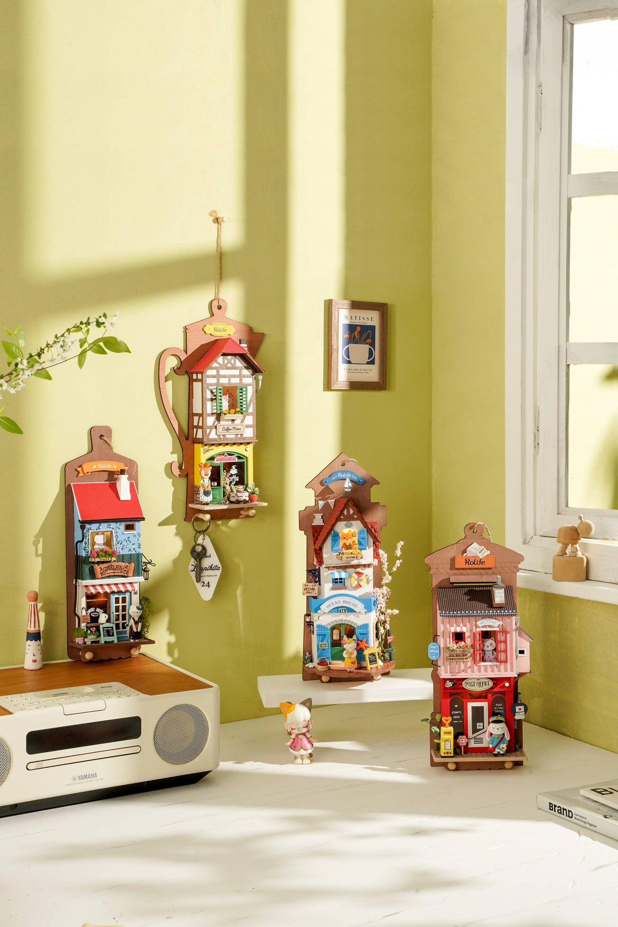 Lazy Coffee House DIY Wall Hanging Miniature House Kit