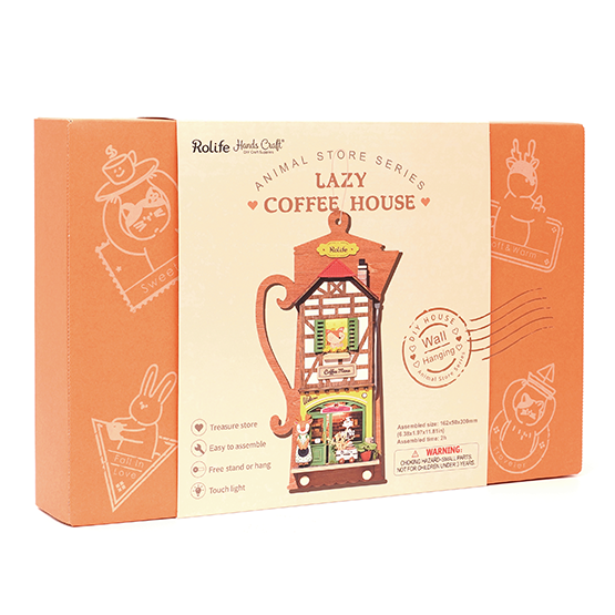 Lazy Coffee House DIY Wall Hanging Miniature House Kit