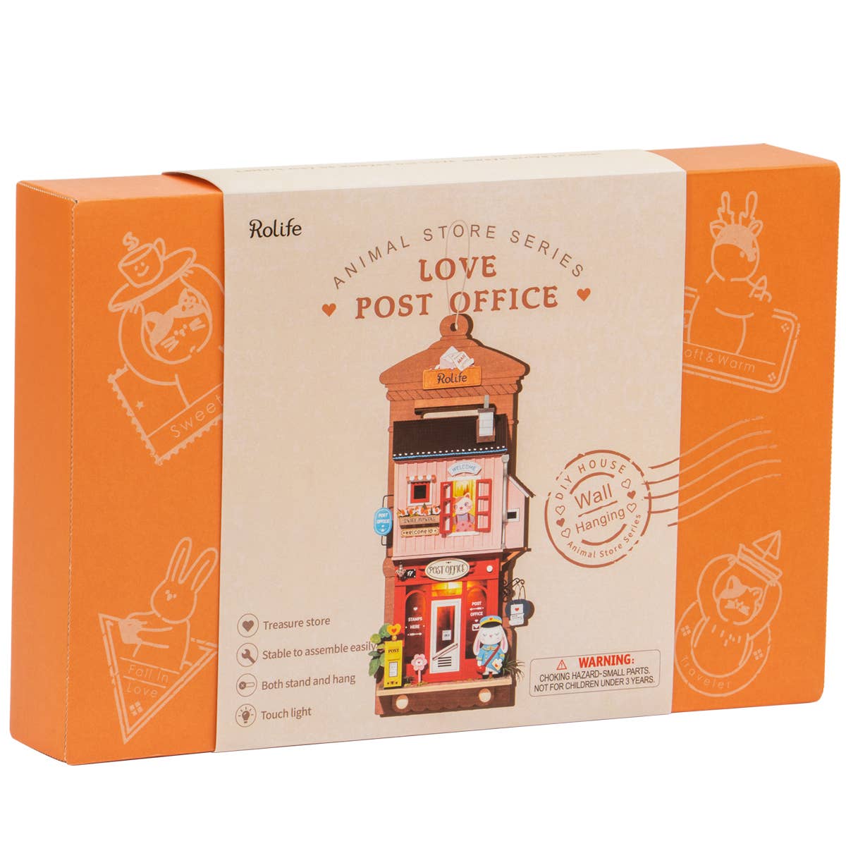 Kit de casa en miniatura para colgar en la pared con diseño de Love Post Office