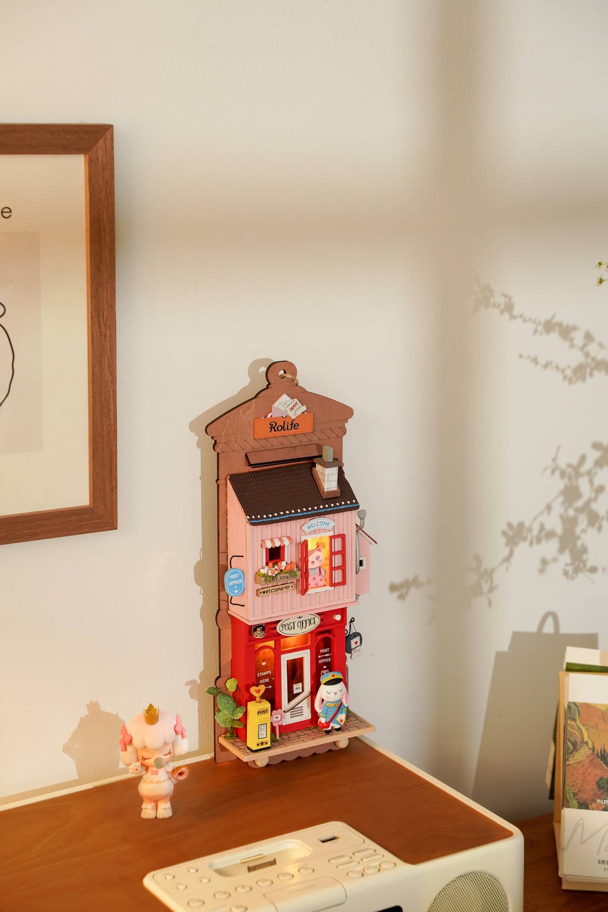 Kit de casa en miniatura para colgar en la pared con diseño de Love Post Office