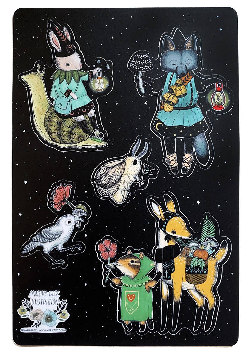 Hoja de calcomanías de vinilo de mago oscuro