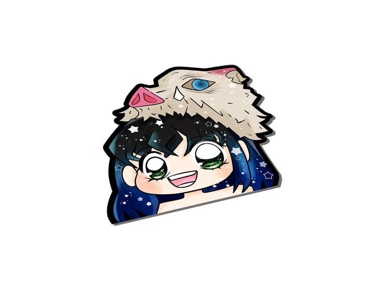 Naytendo - Demon Slayer Mini Inosuke Anime Peeker Vinyl Sticker
