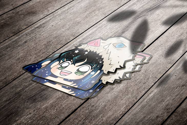 Naytendo - Demon Slayer Mini Inosuke Anime Peeker Vinyl Sticker