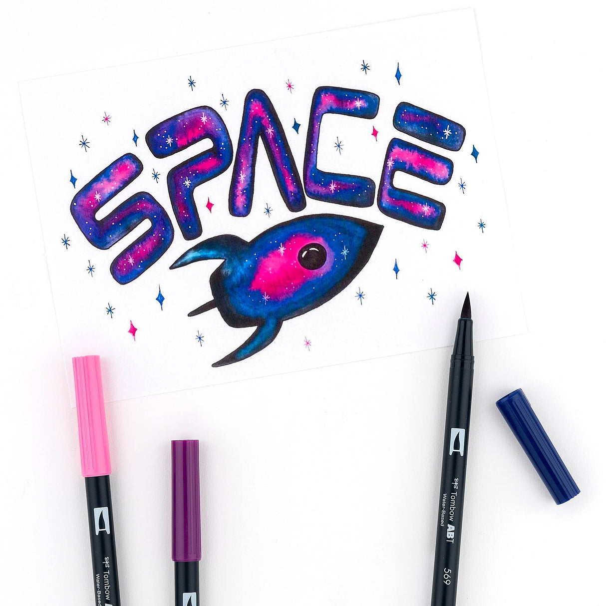 Dual Brush Pen Art Markers Galaxy 10-Pack