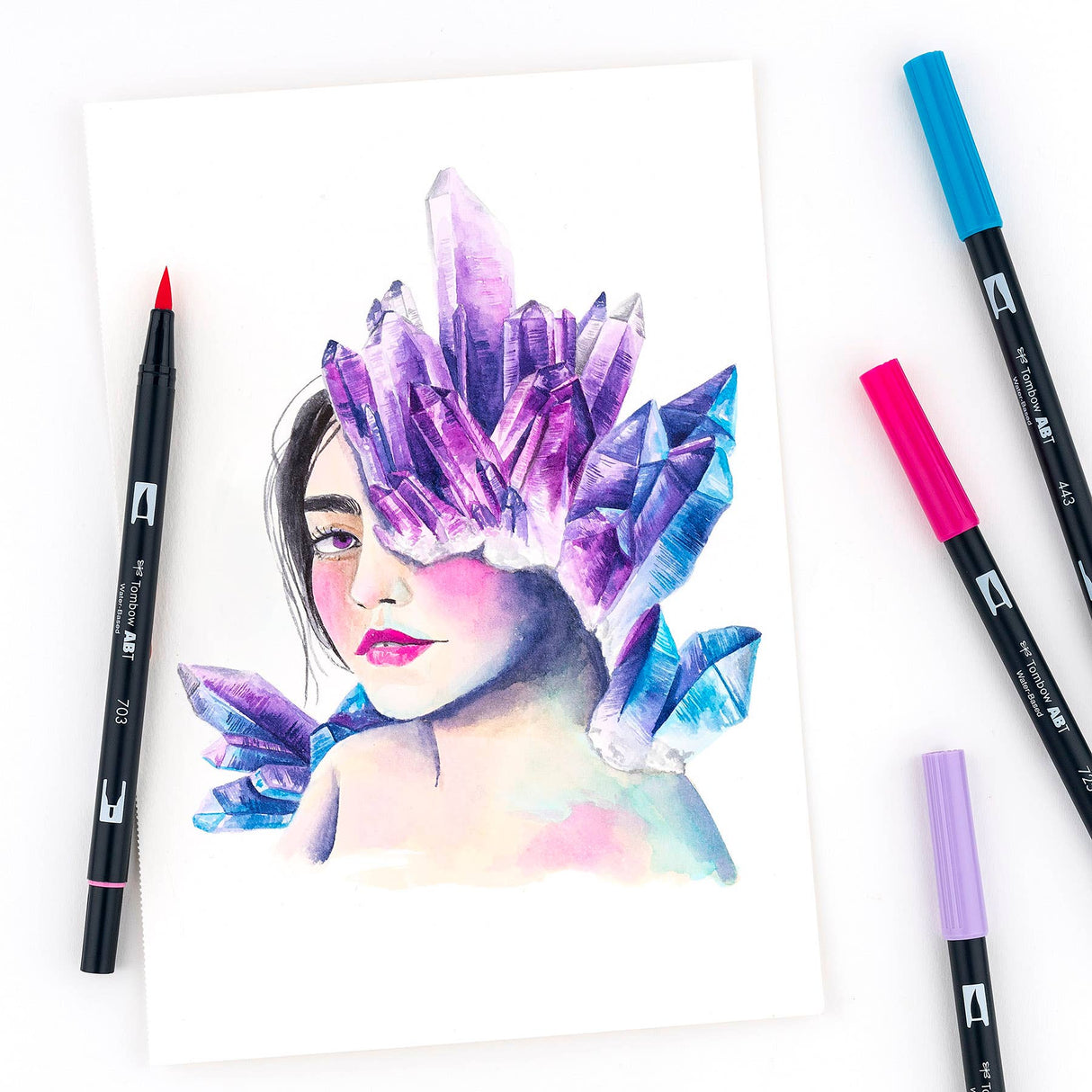 Dual Brush Pen Art Markers Galaxy 10-Pack