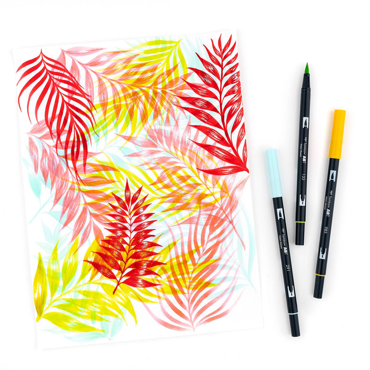 Dual Brush Pen Art Markers Tropical 10-Pack
